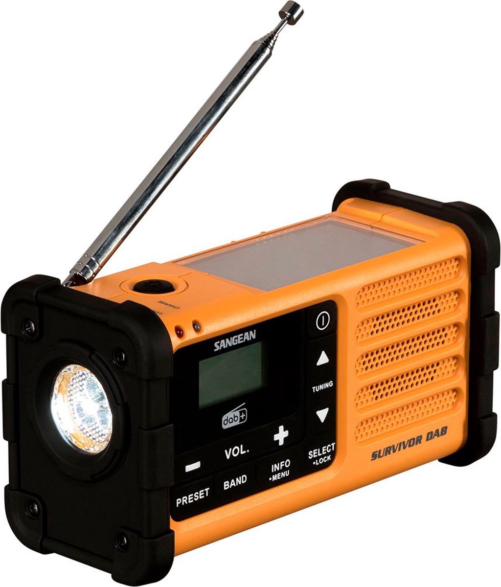 DAB+ Bærbar Nødradio (UK/DAB+ tuner, integreret batteri) Gul/Sort Sangean MMR-88