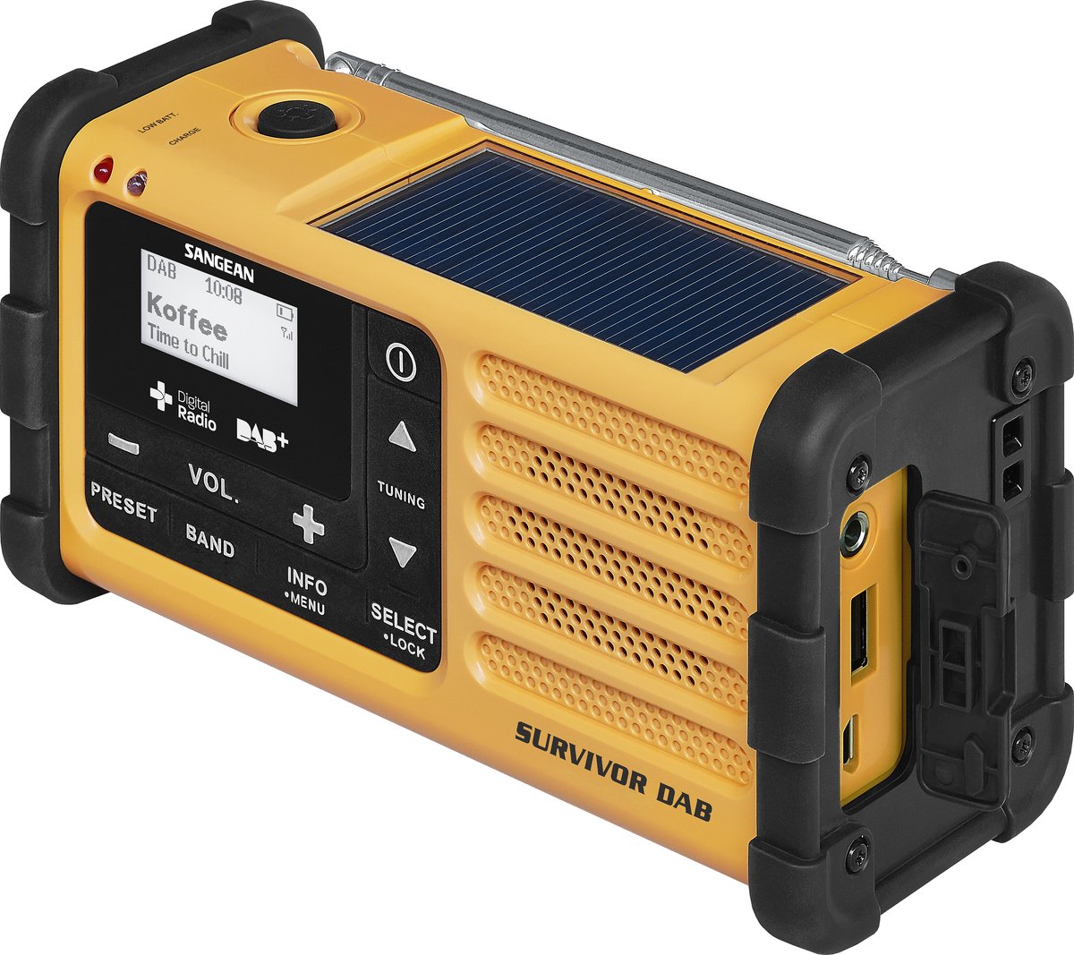 DAB+ Bærbar Nødradio (UK/DAB+ tuner, integreret batteri) Gul/Sort Sangean MMR-88
