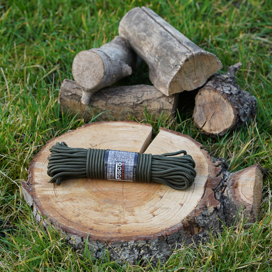 Fosco Paracord 15 meter 5mm Armygrønt reb