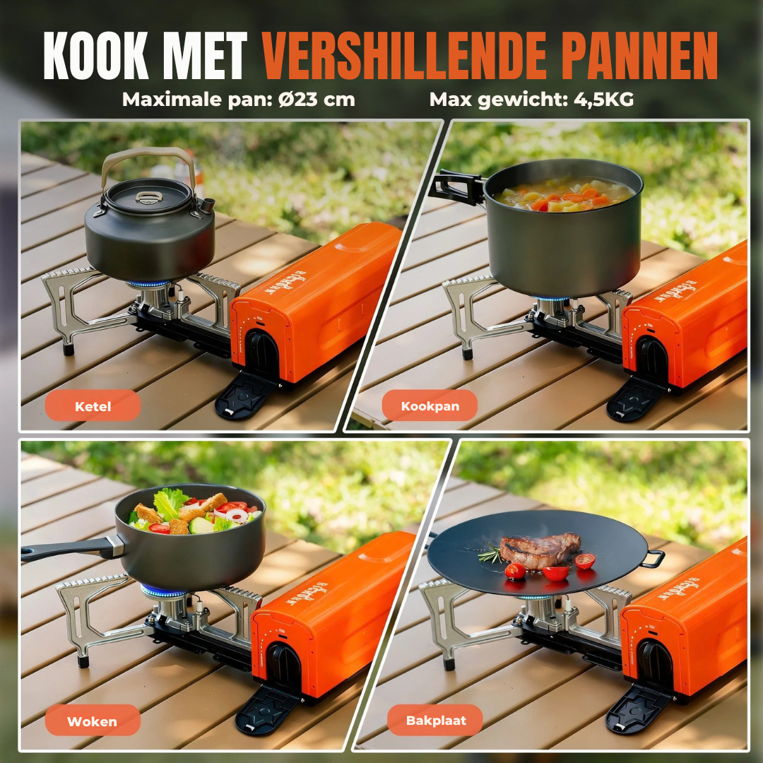 Vooma® Sammenklappelig Butan Campingkoger 2200W