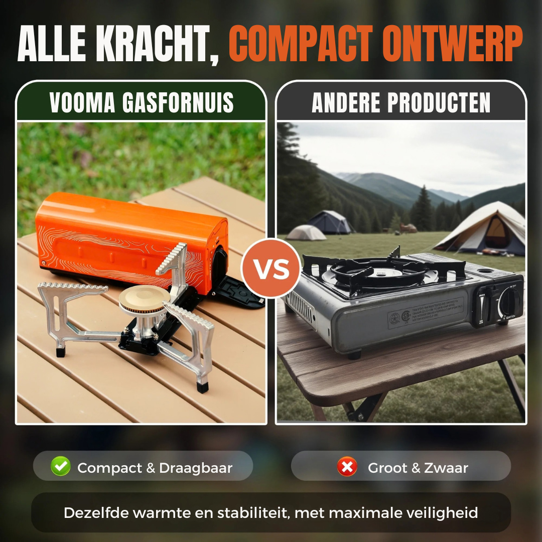Vooma® Sammenklappelig Butan Campingkoger 2200W