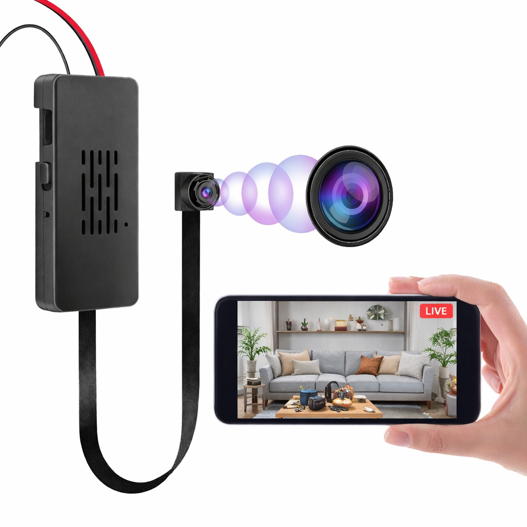 Tuya WiFi beveiligingscamera met live beeld op smartphone
