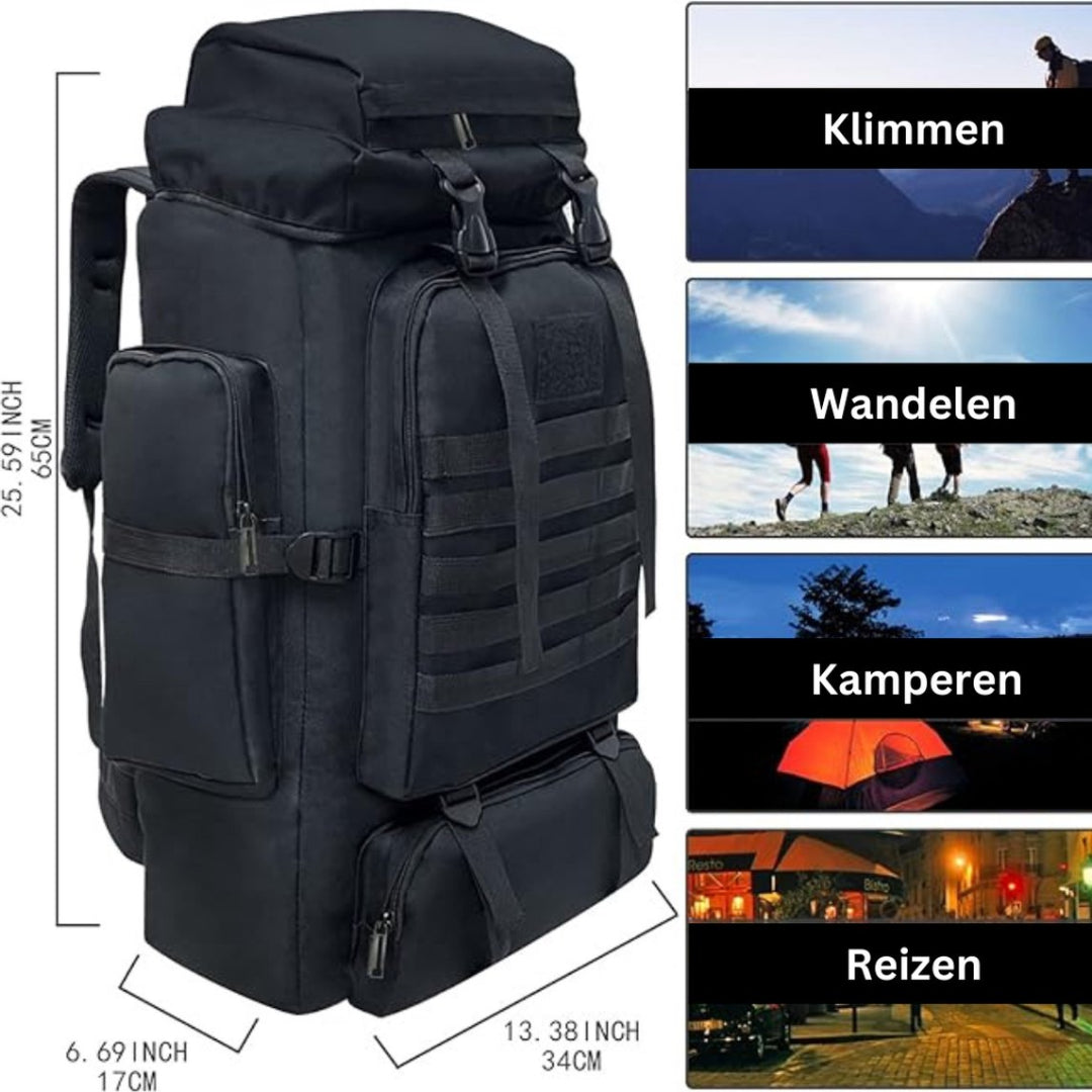 100L rygsæk - Vandrerygsæk - Komplet nødhjælpssæt til rygsæk