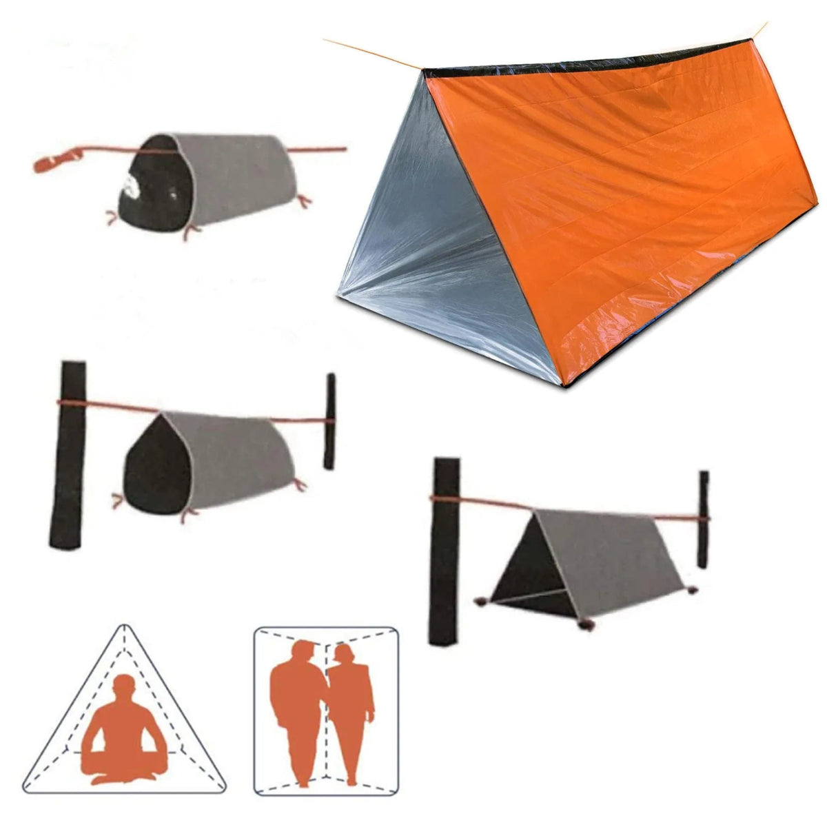 Survival Life-teltet (orange emballage)