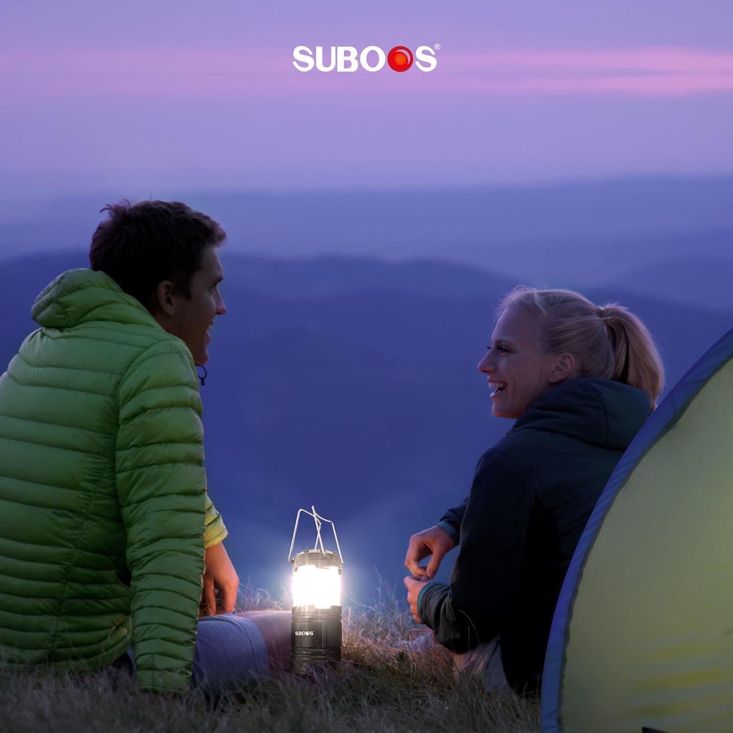 SUBOOS Teltbelysning Campinglanterne - Strømafbrydelse - Lysere LED Batterilanterne Magnetisk Base Foldbar Krog Bærbar Campinglampe Orkan Nødlampe Indendørs og Udendørs