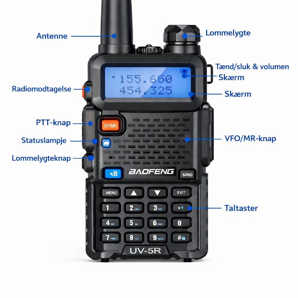Baofeng UV-5R dobbeltbåndsradio | Pålidelig kommunikation til udendørs brug og nødsituationer