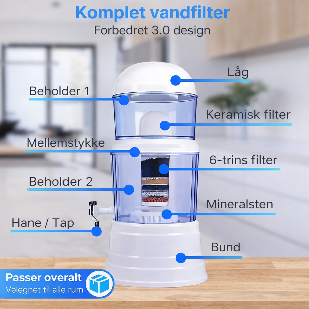 Elixer AquaVital™ 16L alkalisk vandrensningssystem