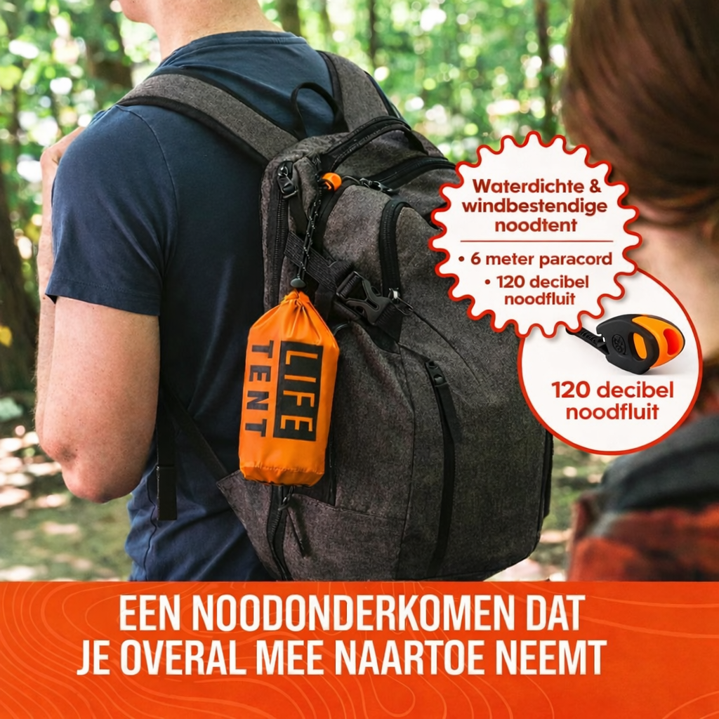 Survival Life-teltet (orange emballage)