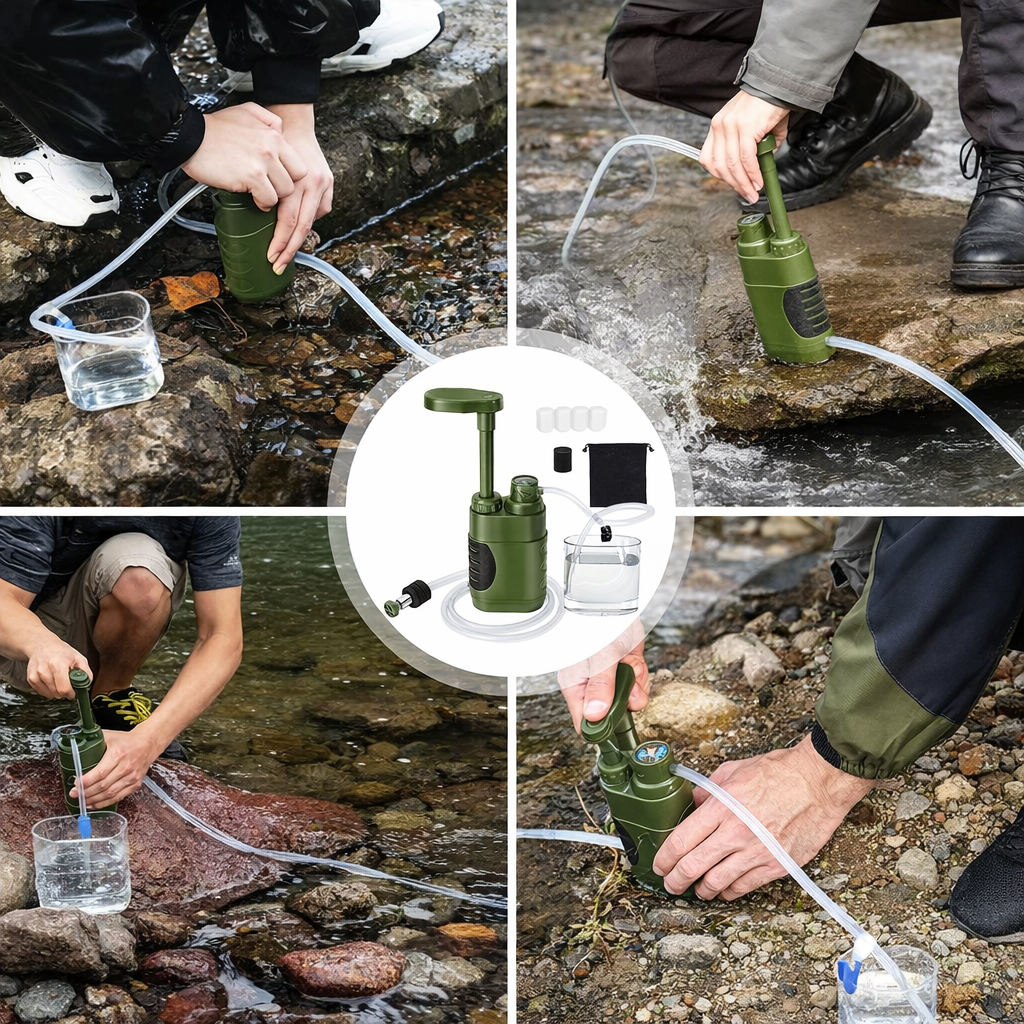 AquaDefender™ Survival Vandfilter – Til 3000 liter rent drikkevand i nødsituationer