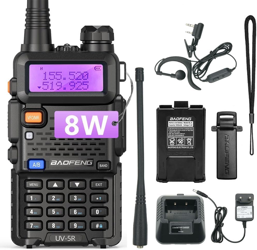 Baofeng UV-5R dobbeltbåndsradio | Pålidelig kommunikation til udendørs brug og nødsituationer