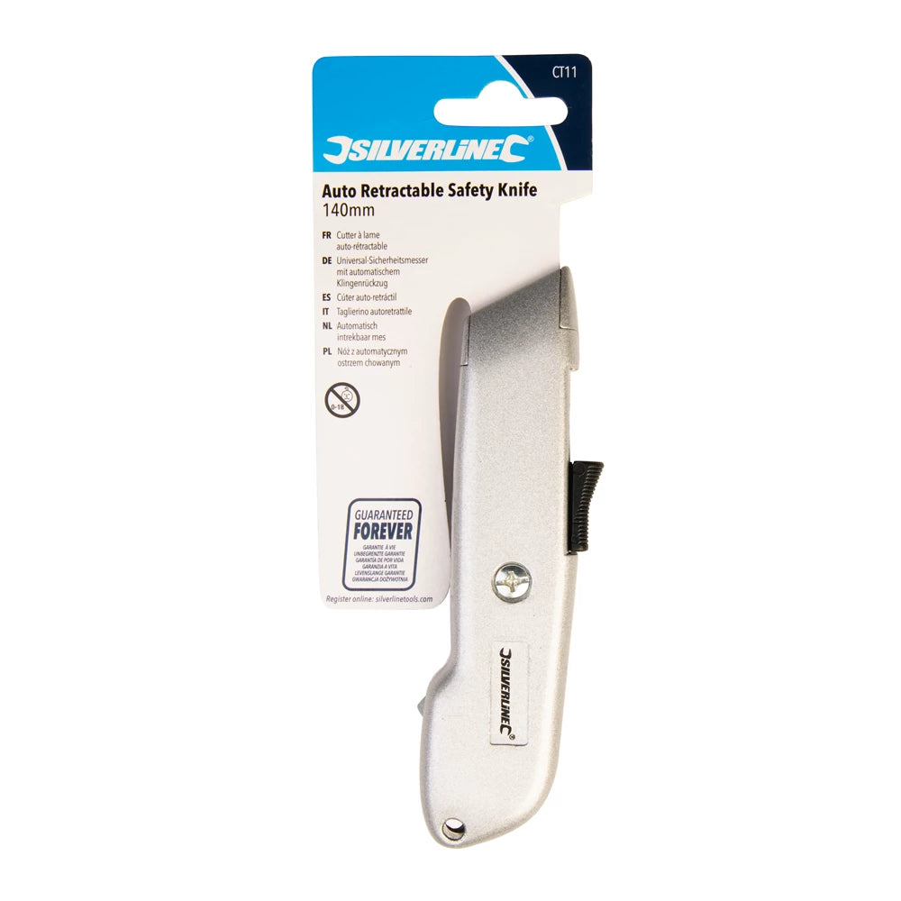 Silverline automatisk udtrækkelig Stanley-kniv
